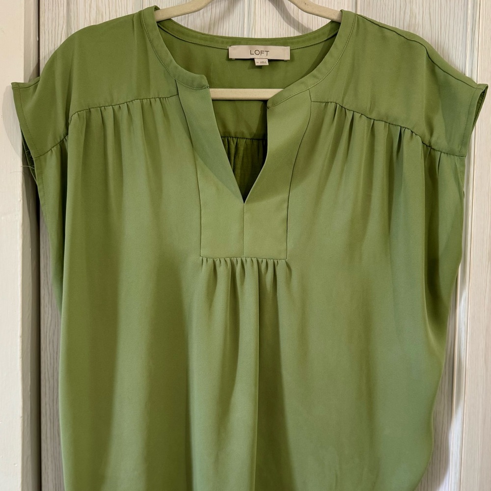 LOFT Olive Green Blouse